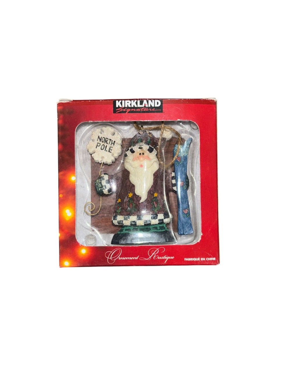 santa north pole ornament